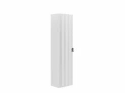 Mueble de baño estriado, lavabo sobre encimera redondo y columna, mate, 120cm ZEVINI^Vente-unique Clearance