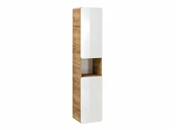 Mueble de baño flotante 60 cm natural con lavabo encastrado y armario - ARUBA^Vente-unique Clearance