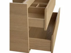 Vente-unique Mueble de baño flotante chapado en roble, 80 cm, MILIPAM Color natural claro Sale