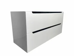 Mueble de baño flotante con doble lavabo encastrable, , 120 cm, SELITA^Vente-unique Outlet