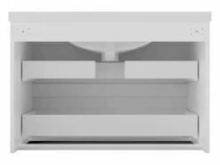 Mueble de baño flotante con lavabo, 79 x 44.5 x 52 cm, Mate,Con 2 Cajones, Muebles de Alta Calidad,^Aica New