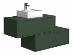 Mueble de baño flotante con lavabo, mate, 2 cajones, 94 cm, TEANA^Vente-unique New