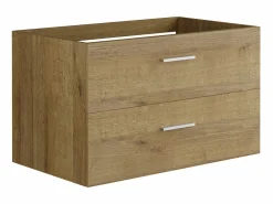 Vente-unique Mueble de baño flotante con lavabo y columna natural clara, 80 cm, KAYLA Color natural claro Online