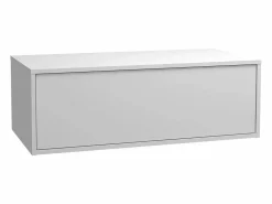 Mueble de baño flotante con lavabo, antracita y blanco, 2 cajones, TEANA^Vente-unique Online