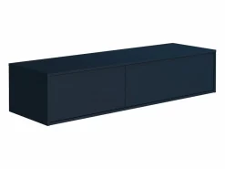 Vente-unique Mueble De Baño Con Doble Lavabo|Mueble de baño flotante doble lavabo, natural claro, Ancho 150 x Alt. 32 cm, ISAURE