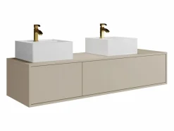 Mueble de baño flotante doble lavabo, color , L150 x H32 cm, ISAURE^Vente-unique Best