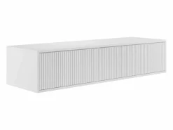 Vente-unique Mueble De Baño Con Doble Lavabo|Mueble de baño flotante rayado con doble lavabo, mate, 150 cm, ARNEGA