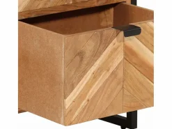 vidaxl Estantería Sobre Inodoro|Mueble de baño hierro y madera maciza de acacia 40x27x190 cm