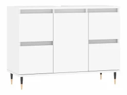 vidaxl Mueble de baño madera de ingeniería 80x33x60 cm Blanco New