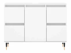 vidaxl Mueble de baño madera de ingeniería 80x33x60 cm Blanco New