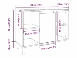 vidaxl Columna De Baño|Mueble de baño madera de ingeniería roble Sonoma 80x33x60 cm