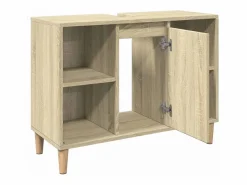 vidaxl Columna De Baño|Mueble de baño madera de ingeniería roble Sonoma 80x33x60 cm