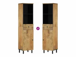 vidaxl Estantería Sobre Inodoro|Mueble de baño madera maciza de mango 38x33x160 cm