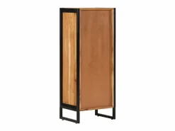 Mueble de baño madera maciza de acacia y hierro 40x30x100 cm^vidaxl New