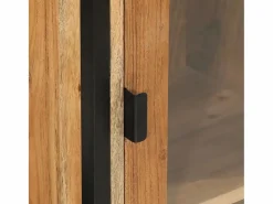 Mueble de baño madera maciza de acacia y hierro 40x30x90 cm^vidaxl Online