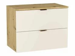 Mueble de baño mural para lavabo WENA, frentes lisos, Orio, 80x60x47 cm, Cachemira/Roble artesano^ Sale