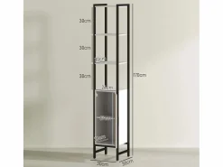 Mueble de baño Nara alto nogal 170x30x30 cm^Homcom Outlet