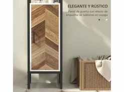 Mueble de baño Nara alto nogal 170x30x30 cm^Homcom Outlet