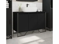 Mueble de baño con lavabo 91x35x60 cm Negro Online