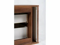 Mueble De Pared Para Baño|Mueble de baño para lavabo suspendido, roble nogal, 100 x 51,7 x 41,5 cm