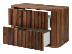 Mueble De Pared Para Baño|Mueble de baño para lavabo suspendido, roble nogal, 80,4 x 51,7 x 41,5 cm
