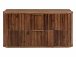 Mueble De Pared Para Baño|Mueble de baño para lavabo suspendido, roble nogal, 100 x 51,7 x 41,5 cm