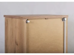 Mueble de baño, Roble Craft, tirador negro, 79 x 35,5 x 31,5 cm Naranja Online
