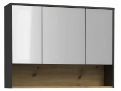 Vente-unique Mueble de baño simple lavabo suspendido con armario de toilette, 80 cm, YANGRA Gris antracita Best