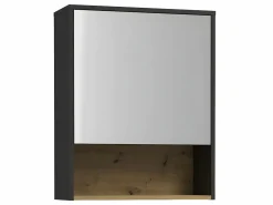 Vente-unique Mueble de baño simple lavabo suspendido con armario de baño - 60 cm - YANGRA Gris antracita Discount