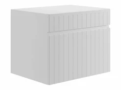 Vente-unique Mueble de baño suspendido con lavabo cuadrado , 60 cm, SATARA Blanco Best