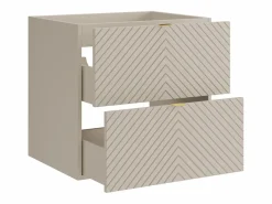 Vente-unique Mueble de baño suspendido con diseño de espiga, color , 60 cm, DORIONI Beige New