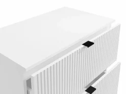 Mueble de baño suspendido estriado con lavabo sobre encimera, , An80 cm, ZEVINI^Vente-unique Discount