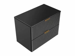 Mueble de baño suspendido con lavabo sobre encimera, ranurado, color , 80 cm de ancho, ZEVARA^Vente-unique Discount