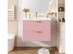 Mueble de baño suspendido - con lavabo de cerámica - con 2 cajones - ​ (grifo no incluido)^ModernLuxe Discount
