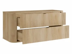 Vente-unique Mueble de baño suspendido - - 120 cm - FILOR Color natural claro Outlet