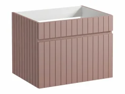 Mueble de baño suspendido en rosa con tabla, 60 cm, SATARA^Vente-unique Online