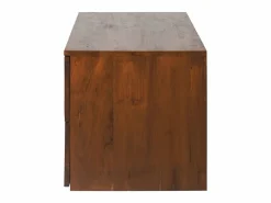 Vente-unique Mueble De Lavabo|Mueble de baño suspendido de teca oscura - 2 cajones - 115 cm - BIMBING