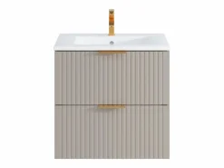 Mueble de baño suspendido con lavabo encastrado - - 60 cm - ZEVARA^Vente-unique Outlet