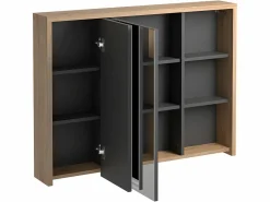 Vente-unique Mueble de baño suspendido + lavabo cuadrado con armario de baño - cuarto de baño - 100 cm - PURNAL Color natural claro Best