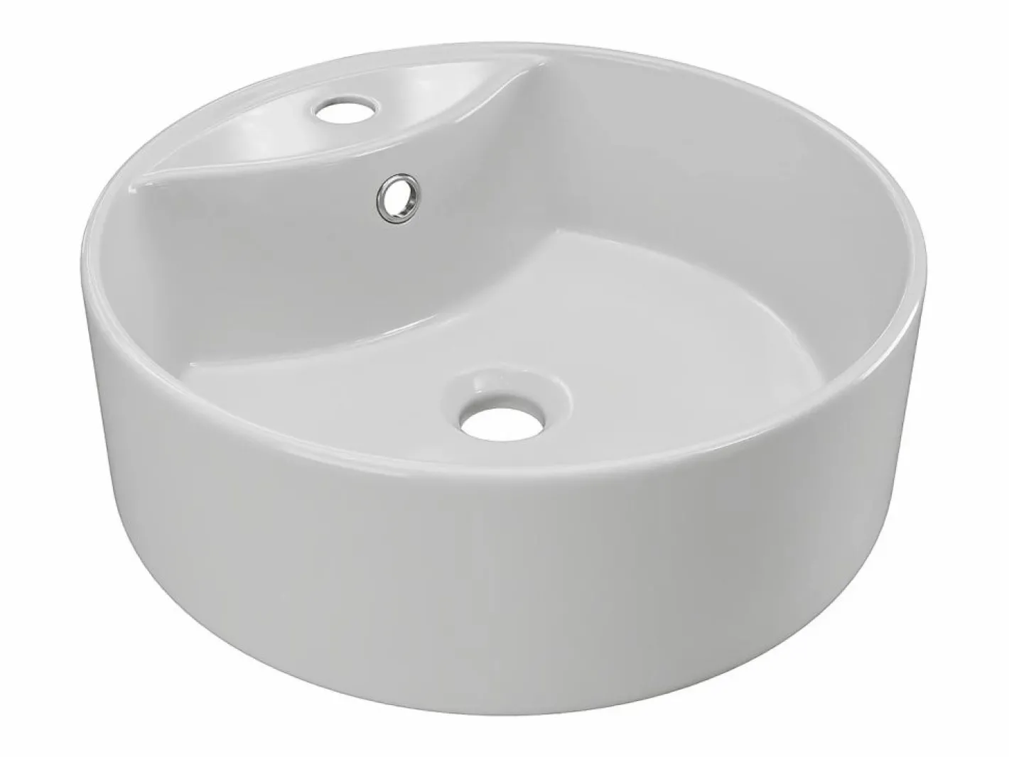 Mueble de baño suspendido con lavabo sobre encimera redondo, 80 cm, SATOBAL^Vente-unique Discount