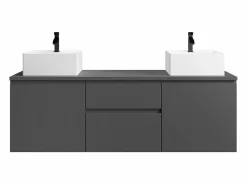 Mueble de baño suspendido con lavabo doble, , 150 cm de ancho, JIMENA^Vente-unique Clearance