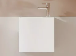 Shower & Design Lavabo|Mueble De Aseo|Mueble de baño suspendido de solid surface con estante 40 cm - PUMORI