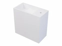 Shower & Design Lavabo|Mueble De Aseo|Mueble de baño suspendido de solid surface con estante 40 cm - PUMORI