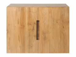Mueble de baño suspendido de teca con lavabo - 80 cm - SAWAN^Vente-unique Online