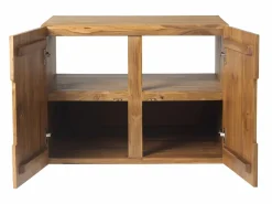 Mueble de baño suspendido de teca con lavabo - 80 cm - SAWAN^Vente-unique Online