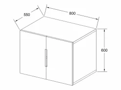 Mueble de baño suspendido de teca con lavabo - 80 cm - SAWAN^Vente-unique Online