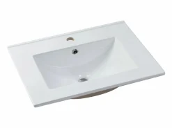 Mueble de baño suspendido con lavabo encastrado, 60 cm, SATARA^Vente-unique New