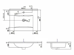 Vente-unique Mueble de baño suspendido simple lavabo - - 60 cm - NISAYA Color natural claro New