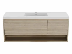 Mueble de baño suspendido con lavabo, 150 cm, PUJUKA^Vente-unique New