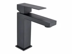 Vente-unique Mueble De Baño Con Doble Lavabo|Mueble de baño suspendido con lavabo y grifo - Estriado azul - 120 cm - PAVANI